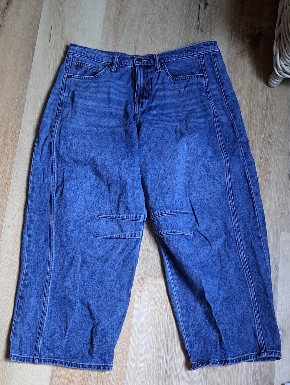 Lucky Brand Women's Blue High-Rise Barrel Jeans